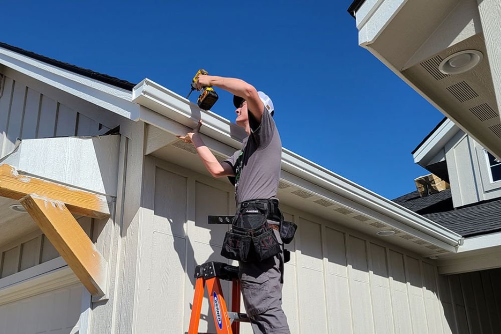 Rooftop view with high-quality shingles installed near me