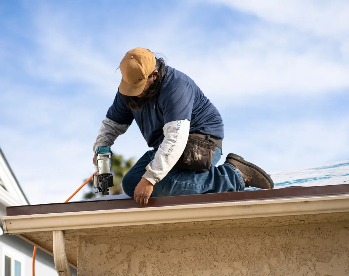 Roof replacement project in Murfreesboro, TN home with durable shingles