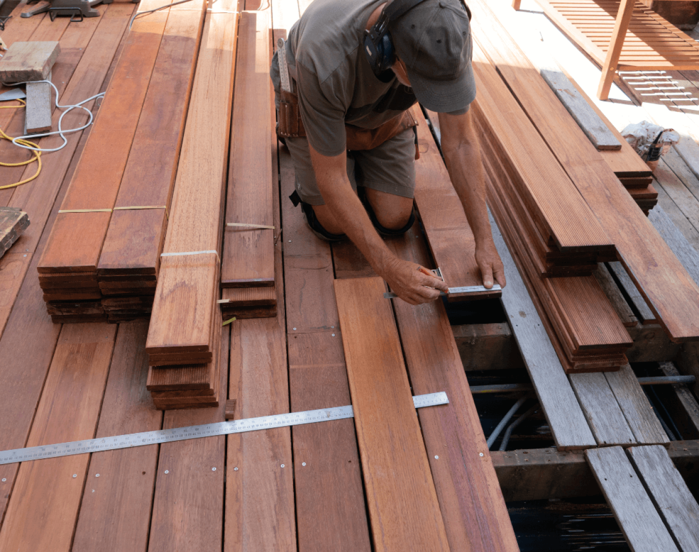 AG Exterior Solutions team working on a deck installation in Mt. Juliet, TN.